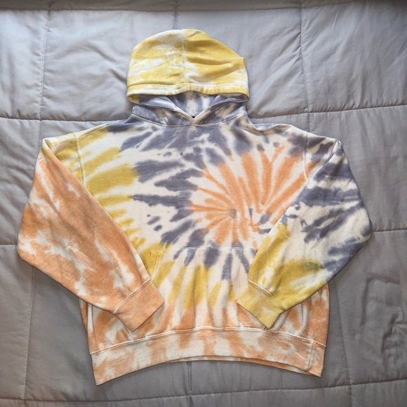 Forever 21 Tie-Dye Hoodie in Yellow, Purple, and Orange Size Large - Picture 1 of 3